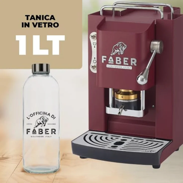 Faber Coffee Machines Pro Deluxe 3.0 Chrom Kaffeepadmaschine, kompatibel mit 44mm ESE-Pads, Wassertank aus Glas, magnetisch abnehmbare Brühgruppe, Chrom-Details mit 3D-Logo – Bild 4