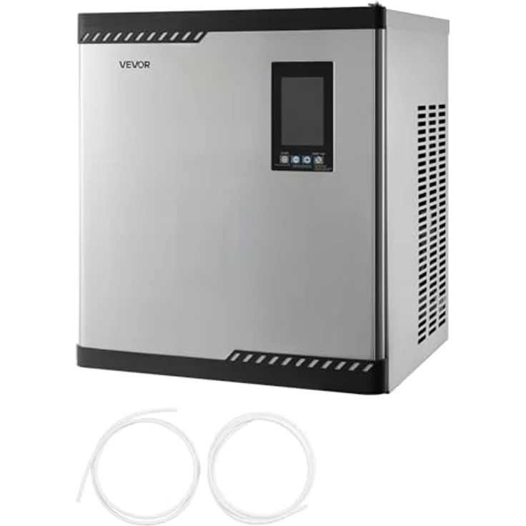 VEVOR Kopf-Eismaschine, 136 kg/Tag Edelstahl mit intelligentem Bedienfeld, Selbstreinigung, einstellbarer Dicke für Restaurant, Bar, Café, Hotel – Bild 1
