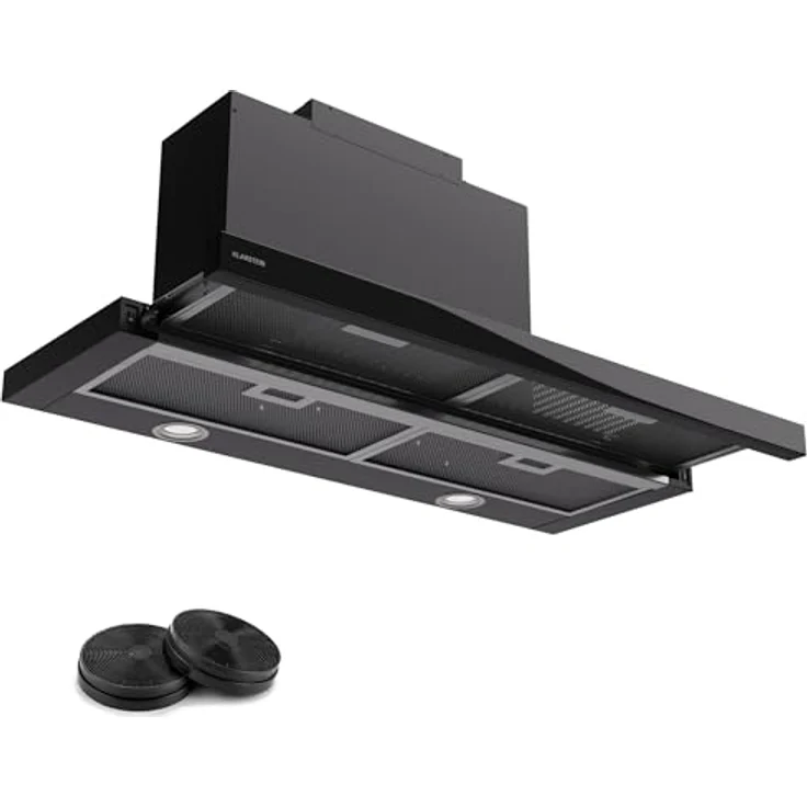 Klarstein Dunstabzugshaube 90cm, Abluft-Dunstabzugshaube mit Effiziente Wandhauben, 640m³/h Luftstrom, LEDs & Touch Controls – Bild 1