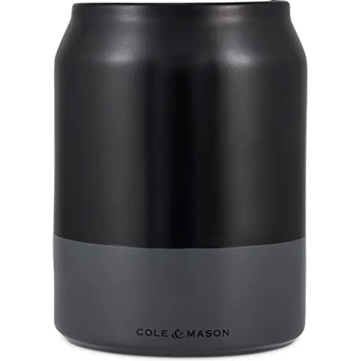 Cole & Mason H822140 Linton Küchenutensilienhalter aus Keramik, Schwarz/Grau, 160mm x 120mm, Utensilienhalter für die Küche / Küche Behälter, 2 Jahre Garantie