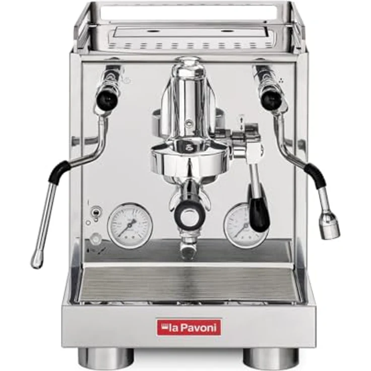 La Pavoni New Cellini Evolution, Semiprofessionelle Espresso-Kaffeemaschine LPSCVS01EU, Edelstahl mit Einzelboiler und Wärmetauscher, 1520 W, mit Hebelventilen und Dampf- und Heißwasserlanze – Bild 2