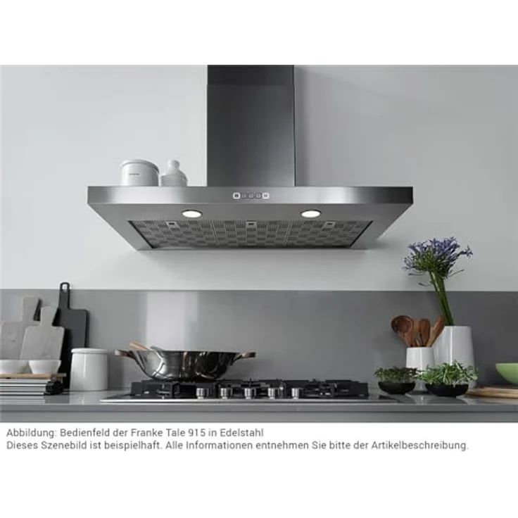Franke TALE 915 W BK, Dunstabzugshaube mit 450 m³/h, Abluft/Umluft, Energieeffizienzklasse A, 60 dB, schwarze Ausführung – Bild 4