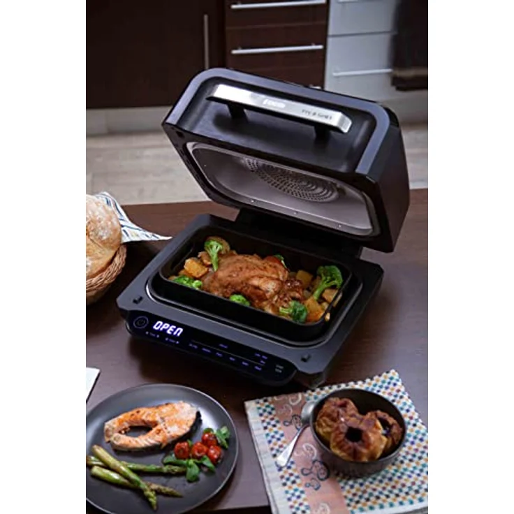 SOGO Human Technology FRE-SS-10130 2in1 Heißluftfritteuse und Tischgrill, 1700W, max Überhitzungsschutz, Timerfunktion, stufenloser Temperaturregler, schwarz – Bild 6