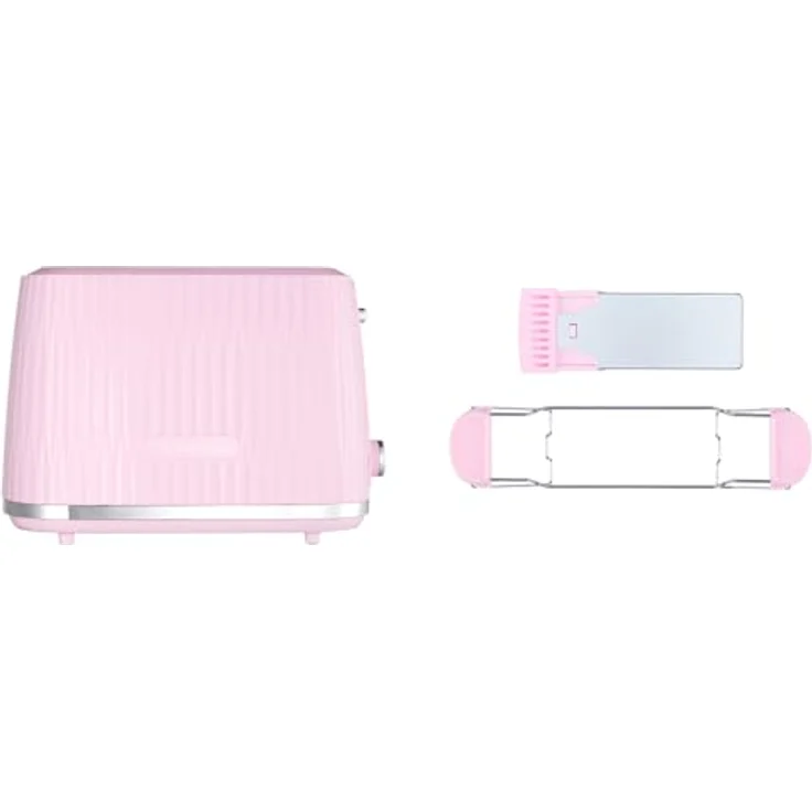 Russell Hobbs Toaster Eden [für 2 Scheiben] (6 Bräunungsstufen, Hebefunktion, Auftau-, Aufwärm- & Stoppfunktion, Krümelschublade, Brötchenaufsatz, Himbeere) 27372-56 – Bild 7