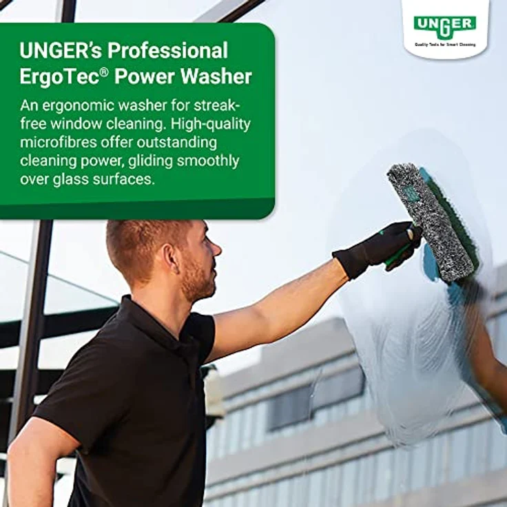 Unger BC350 Einwascher ErgoTec komplett 35 cm Fensterwischer mit ErgoTec Trägerteil und Power Bezug, Alu-Trägerteil – Bild 5