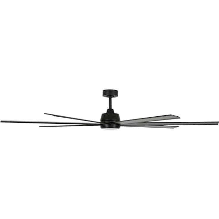 Lucci Air Atlanta II, Energiespar Deckenventilator 183 cm mit Fernbedienung, schwarz, 6 Geschwindigkeiten, Vor- und Rückwärtslauf – Bild 3