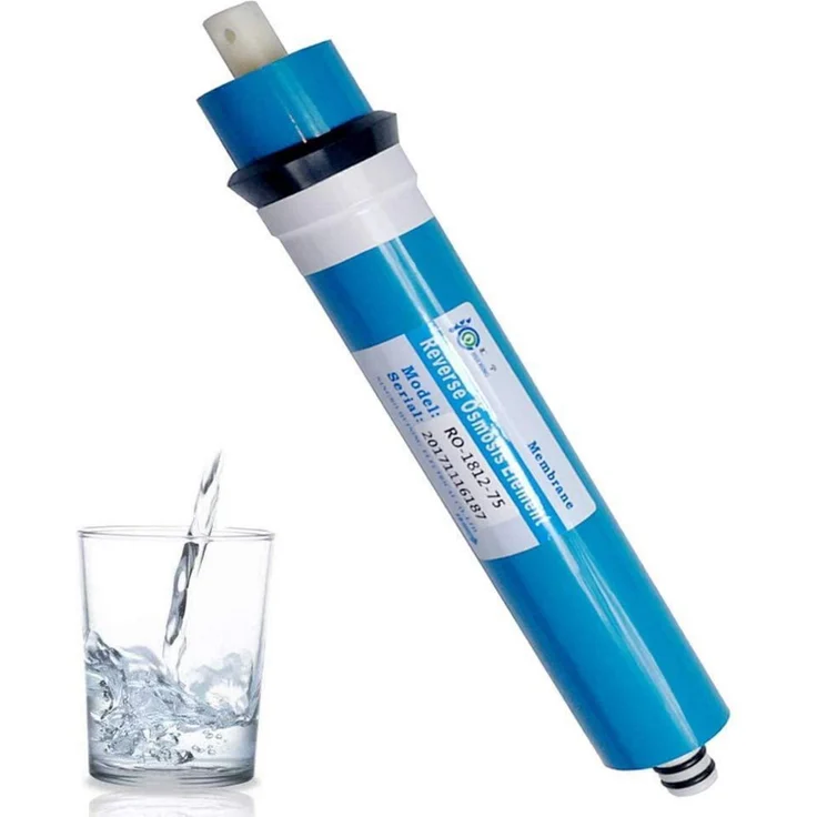 HUINING RO-Membran 75 GPD 1812/2012, Wasserfilter mit 1/4 Quick Connector und 0,0001 µm Filtrationsgenauigkeit