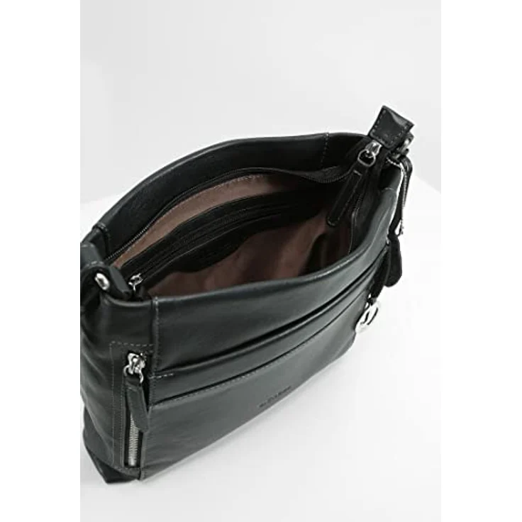 L.Credi Sabrina Umhängetasche aus 100% Leder, 26 cm, schwarz – Bild 8