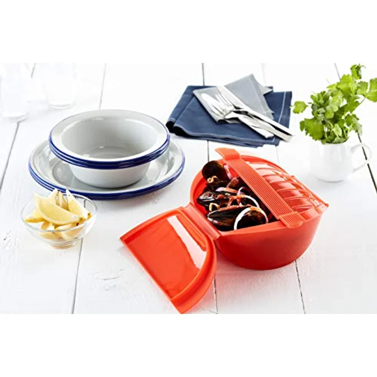 Lékué Ogya rojo Dampfbox XL in rot, Kunststoff, 1000 ml – Bild 5