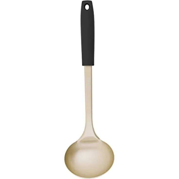 Salter BW11131EU7 Olympus-Kollektion Schöpfkelle, langlebiger Suppenlöffel aus Edelstahl, BPA-Free, Aufhängehaken, leicht zu reinigen, Multifunktionsutensil aus Metall für Eintopf, Soßen, Bowle, gold