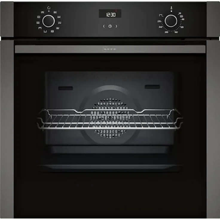 Neff B1ACE2AG3, N 50, Backofen, 60 x 60 cm, Graphite-Grey, Made in Germany - Energiesparender Backofen mit EasyClean und vielseitigen Programmen