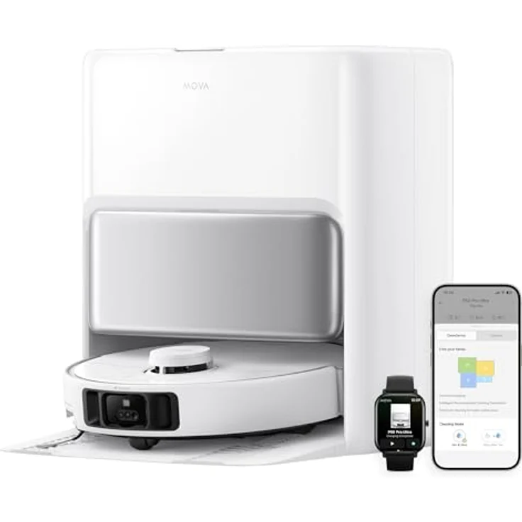 Mova P50 Pro Ultra Saugroboter mit Wischfunktion, 19.000 Pa Saugkraft, 75 ℃ Heißwasser-Moppwäsche, automatische Reinigung, automatische Entleerung, automatische Nachfüllung, Hindernisvermeidung – Bild 1