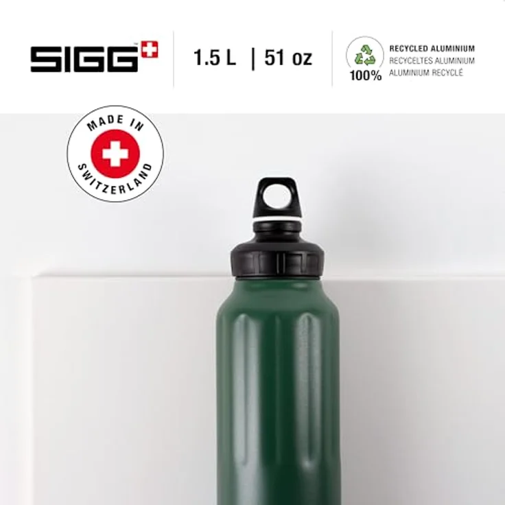 Sigg Wasserflasche 1Wmb Traveller,5 Liter Polypropylen Rot, grün – Bild 3