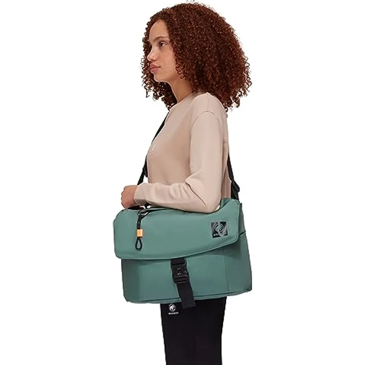Mammut Xeron Messenger, Handtasche mit geräumigem Hauptfach, separater Reißverschlusstasche und Trinkflaschenhalterung, Grün – Bild 1