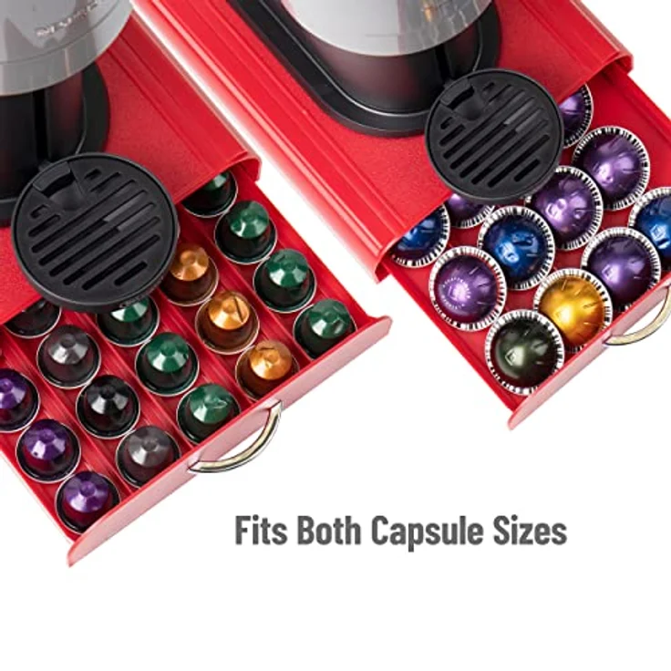 Mind Reader 'Anchor' für 50 Nespresso Kapseln, Red Kaffee Pod Storage Schublade – Bild 4
