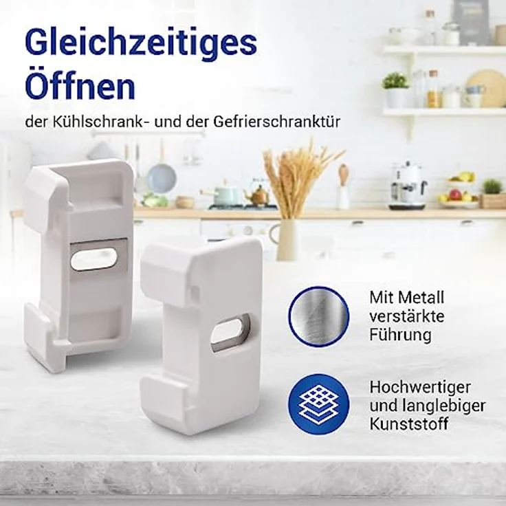 VIOKS Kühlschrank Zubehör Ersatz für Liebherr 9086322-2x Schleppscharnier Kühlschrank mit Gleitschiene Kunststoff - Tür Montage Set – Bild 5