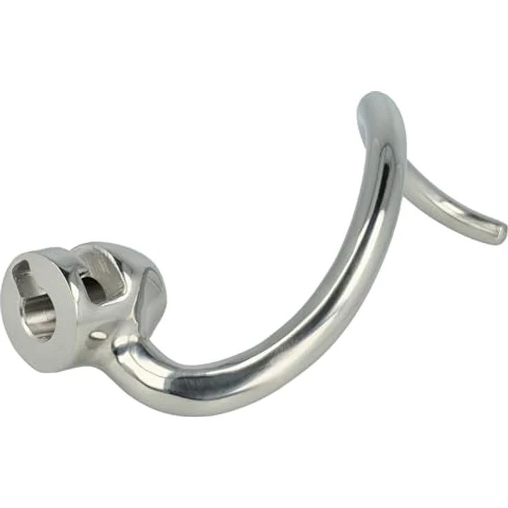 vhbw Knethaken kompatibel mit KitchenAid KSM152, KSM151PS, KSM154, KSM153 - Edelstahl Rührhaken 18 x 6 cm, silber, mit Antihaftbeschichtung – Bild 2