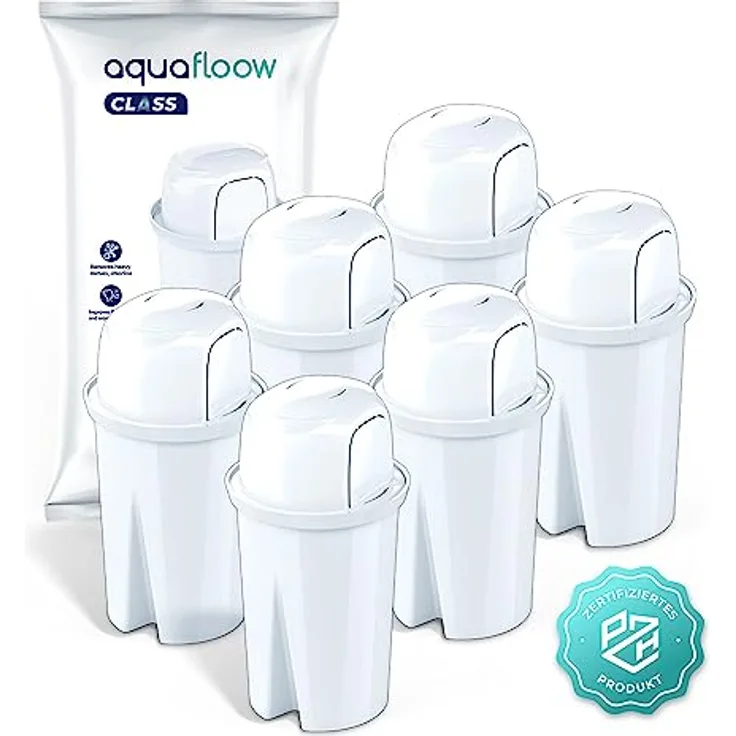 Aquafloow Wasserfilter kartuschen Classic kompatibel mit Brita Classic, Dafi Classic, PearlCo Classic, Anna Monomax - 6 Stück