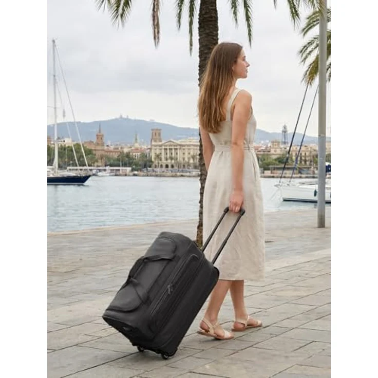 Redolz Duffle Essentials 2-Rollen Reisetasche 55 cm M mit Dehnfalte black – Bild 6