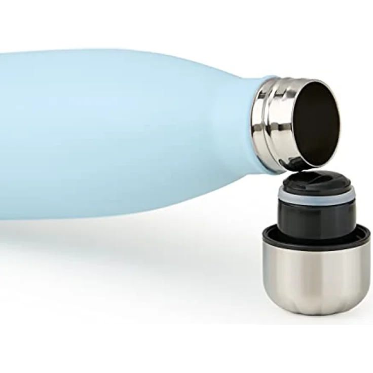 Blumtal® Trinkflasche Edelstahl Charles, 750 ml, BPA-frei, doppelt isoliert, auslaufsicher, hellblau – Bild 3