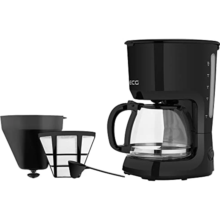 ECG KP 2116 Easy,Drip-brew coffee machine, 1,25 litre water tank capacity, Schwarz – Bild 4