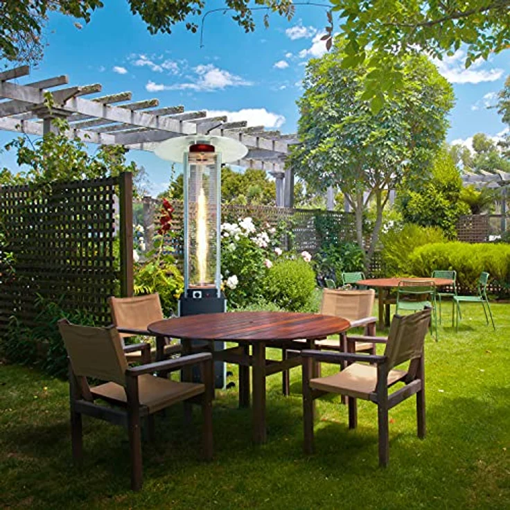 APANA Gasheizer 12,5 kW Bellamente Cristal praktischer Gasheizstrahler für Terrasse Garten Balkon mit Umkippsicherung & Abschaltautomatik in schwarz – Bild 3
