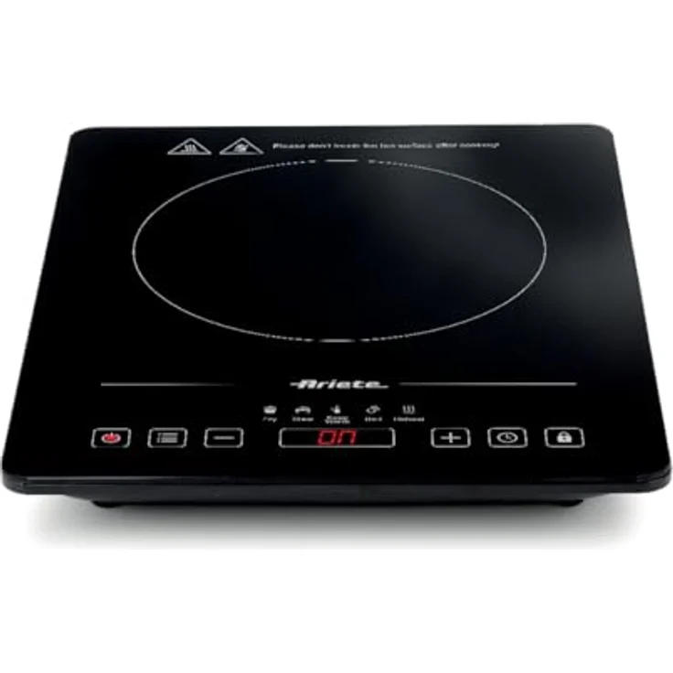 Ariete 1997 Tragbare Einzel-Induktionsplatte, 2000 W, 10 Leistungsstufen, Timer bis 4 Stunden, Schwarz – Bild 1