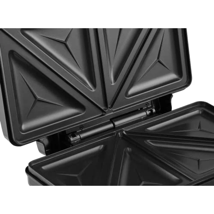 Steinborg SB-2110 Sandwich-Maker, 1200 Watt, für 2 Sandwiches, Thermostat, Backampel, antihaftbeschichtet, Cool-Touch-Gehäuse, schwarz, silber – Bild 6