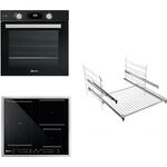 Bauknecht BAKO BLACK STEAM PROTECT/Einbau Backofen-Kochfeld Kombination/Backofen (60 cm)/EEK A+/Pyrolyse/Multi-Level-Kochen/Gentle Steam/Glaskeramik-Kochfeld (60 cm)/Clean Protect/1 FlexiDuo/MyMenu