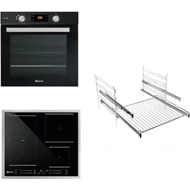 Bauknecht BAKO BLACK STEAM PROTECT/Einbau Backofen-Kochfeld Kombination/Backofen (60 cm)/EEK A+/Pyrolyse/Multi-Level-Kochen/Gentle Steam/Glaskeramik-Kochfeld (60 cm)/Clean Protect/1 FlexiDuo/MyMenu