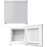 PKM Gefrierbox GB31CSAZ, Mini-Gefrierschrank mit Glasboden und integrierten Griffen, silber