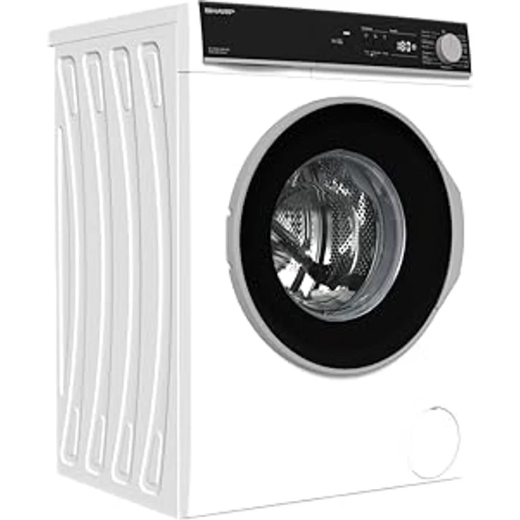 Sharp ES-NFA814BW1NA-DE Waschmaschine Frontlader/A / 8 kg / 1400 U/min/Inverter Motor / 15 Programme inkl. 12 min Kurzprogramm/AquaStop/Weiß – Bild 3