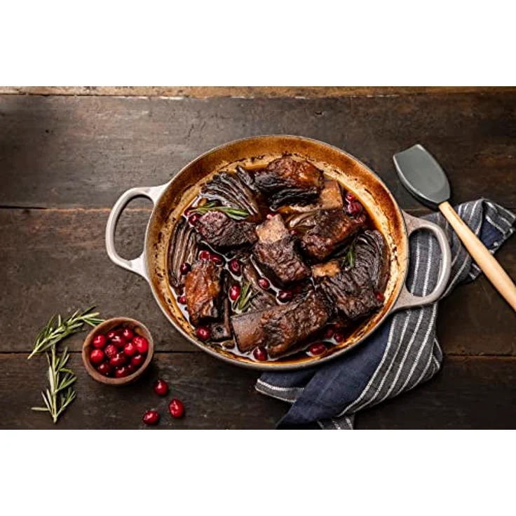 Le Creuset Signature Gusseisen Gourmet-Profitopf, Rund, Ø 30 cm, 3,2 l, Für alle Herdarten inkl. Induktion geeignet, Flint – Bild 7