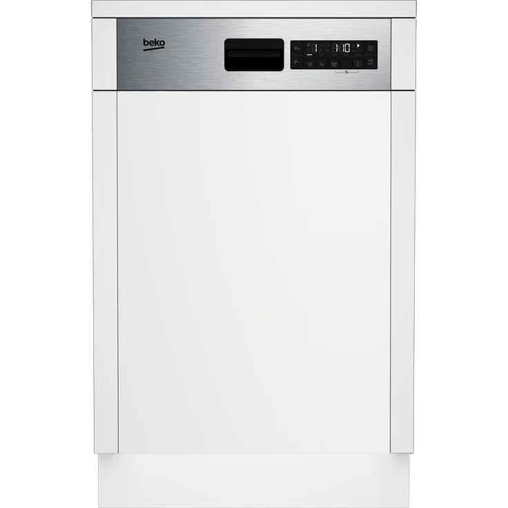 BEKO BDSS25N20X, Geschirrspüler mit SteamGloss für strahlend glänzende Gläser und Spülmittelfach mit Schiebeverschluss