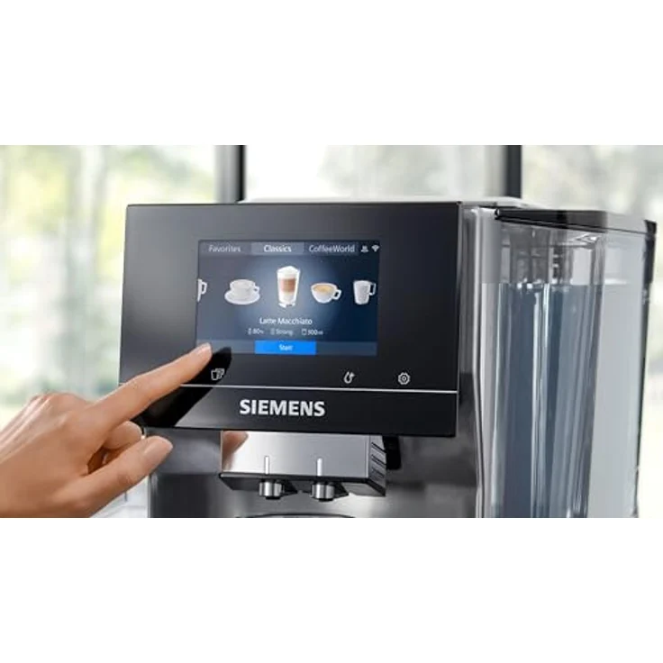 SIEMENS Kaffeevollautomat EQ700 mit iSelect-Display, coffeeWorld, Cold Brew, Slow Brew, Milchbehälter, Adapter für Milchziegel, Home Connect, Edelstahl, Weiß, TQ715R03 Integral – Bild 3