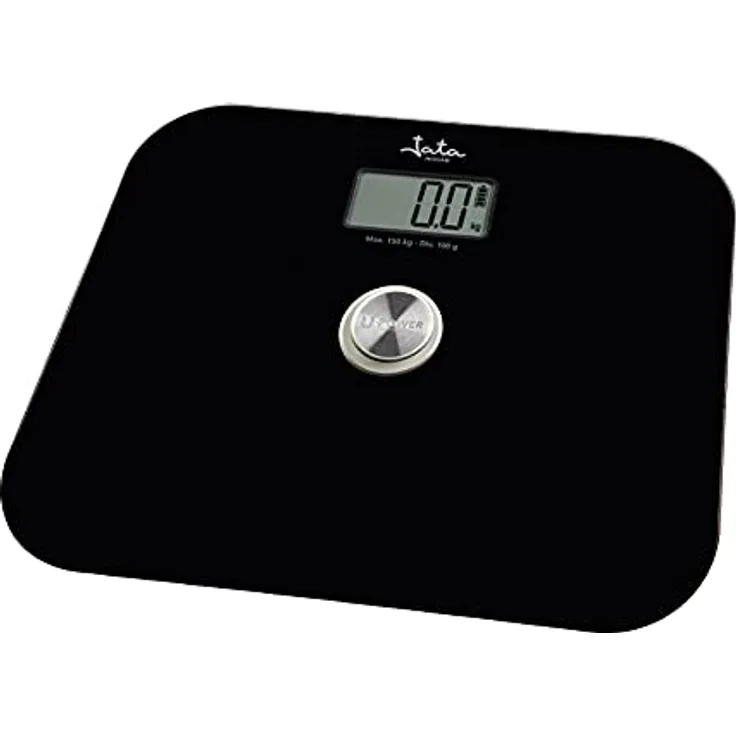 Jata Hogar HBAS1499 Umweltfreundliche Digitalwaage ohne Batterien mit 4 Sensoren, großes LCD-Display, bis zu 150 kg, automatische Abschaltung