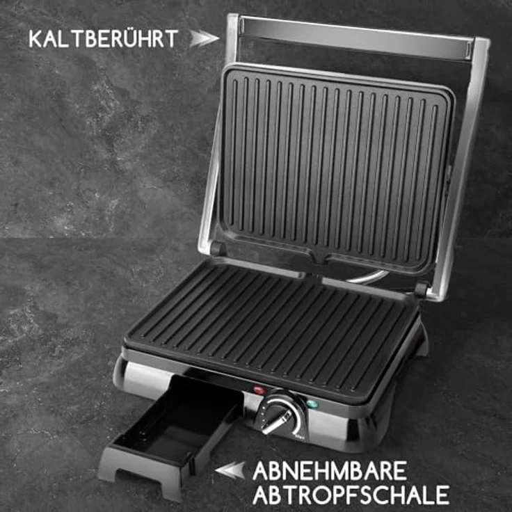 Aigostar 30KLU Panini Grill glatt geriffelt Elektrogriller – Bild 8