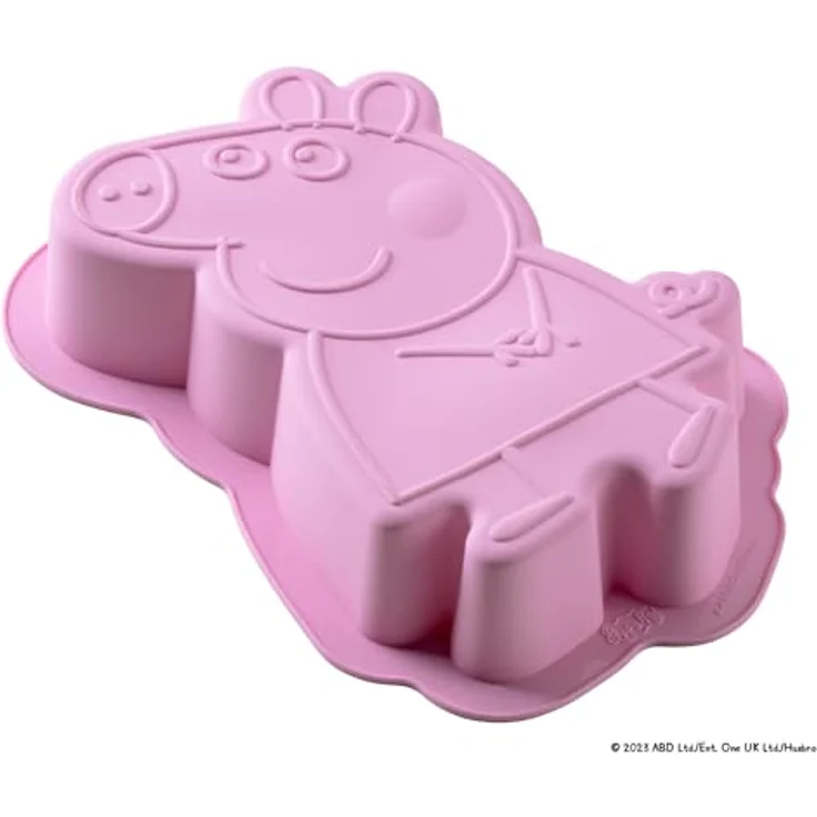 Dr. Oetker Silikon-Motivbackform Peppa Wutz – 1200 ml, säureresistent und hitzebeständig, ideal für Kindergeburtstage, Pink – Bild 1