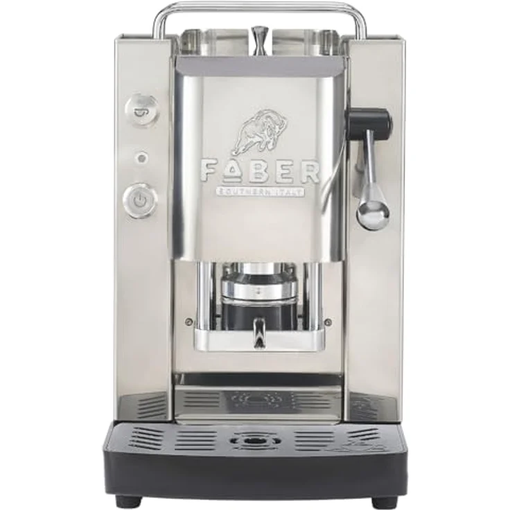 FABER COFFEE MACHINES Pro 3.0 Inox, ESE 44 mm Kaffeemaschine aus Edelstahl mit Magnetventil, herausnehmbarem Padhalter und 1L Glaskanister (Glossy) – Bild 2