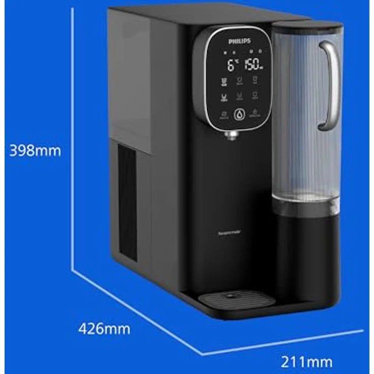 Philips ADD6912BK/10 Wasserfilter, Umkehrosmose mit 5 Temperatureinstellungen, 5,3 L Vorrat, Selbstreinigungsmodus, Plug & Play – Bild 7