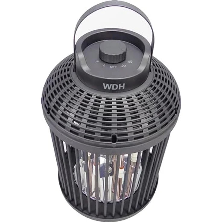 Aktobis Heizlaterne Heizstrahler WDH-12HL - mit zwei Heizstufen (600/1.200 Watt) und eine 180° Rotationsfunktion ausgestattet – Bild 2