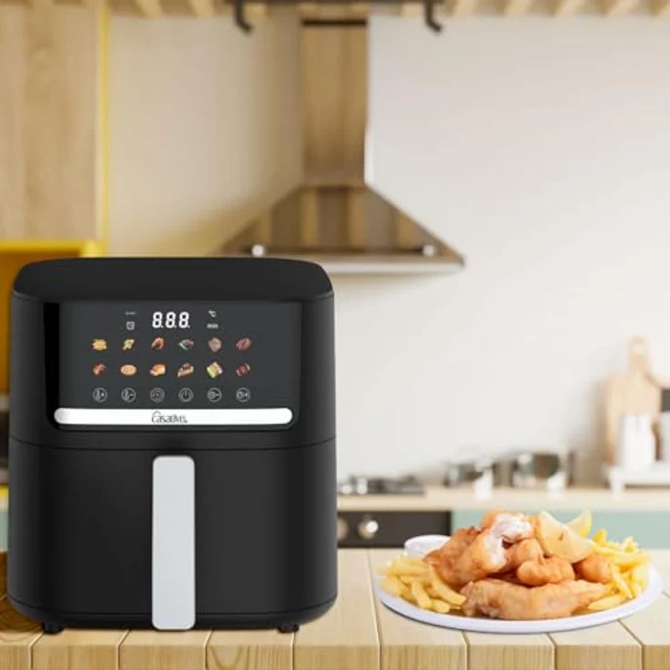 Casativo Heißluftfritteuse CH9693, 1600 W, 11 Programme, 6,5L Volumen, LED-Touch-Display – Bild 9