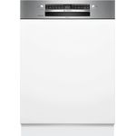 Bosch SMI4EBS02D Exclusiv Serie 4, Teilintegrierter Einbaugeschirrspüler 60 cm mit Home Connect, 13 Maßgedecke, A Energieeffizienzklasse, 42 dB, MaxFlex Korbsystem