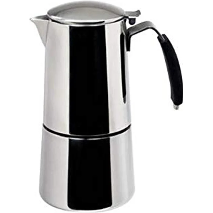 Ilsa Omnia Espresso-Kaffeemaschine,mit Induktionsboden,Edelstahl, Silber, für 2 Tassen – Bild 2