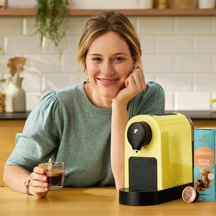 Tchibo Cafissimo „Pure plus“, Kapselmaschine inkl. 30 Kapseln für Caffè Crema, Espresso und Kaffee, 0,8l, 1250 Watt, Limited Edition Lemon Splash – Bild 5