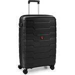 RONCATO Skyline Erweiterbar Mittelgrosse Koffer schwarz 4 räder mit TSA Schloss