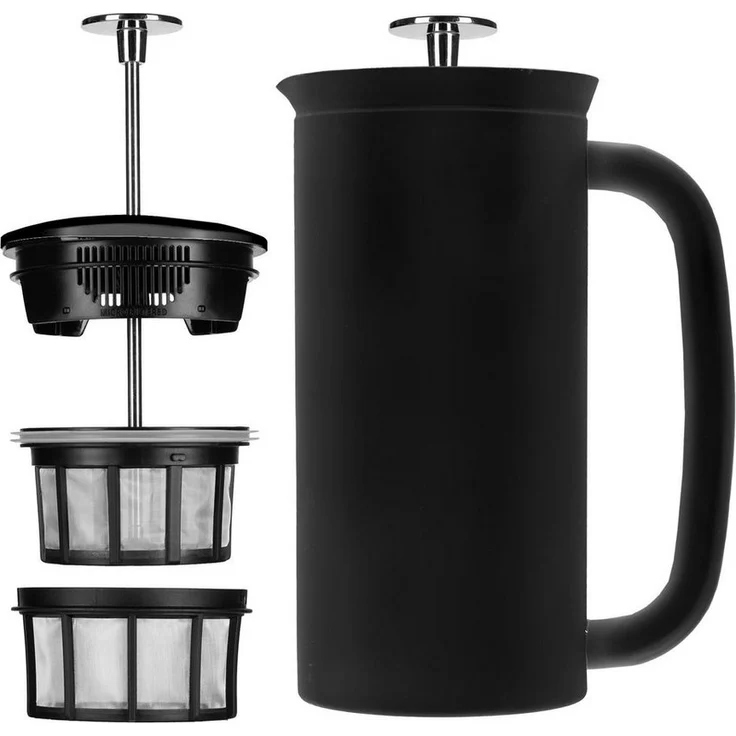 Espro French Press P7 Kaffeekanne, 0,53l, doppelter Mesh-Filter, Matte Black – Bild 1