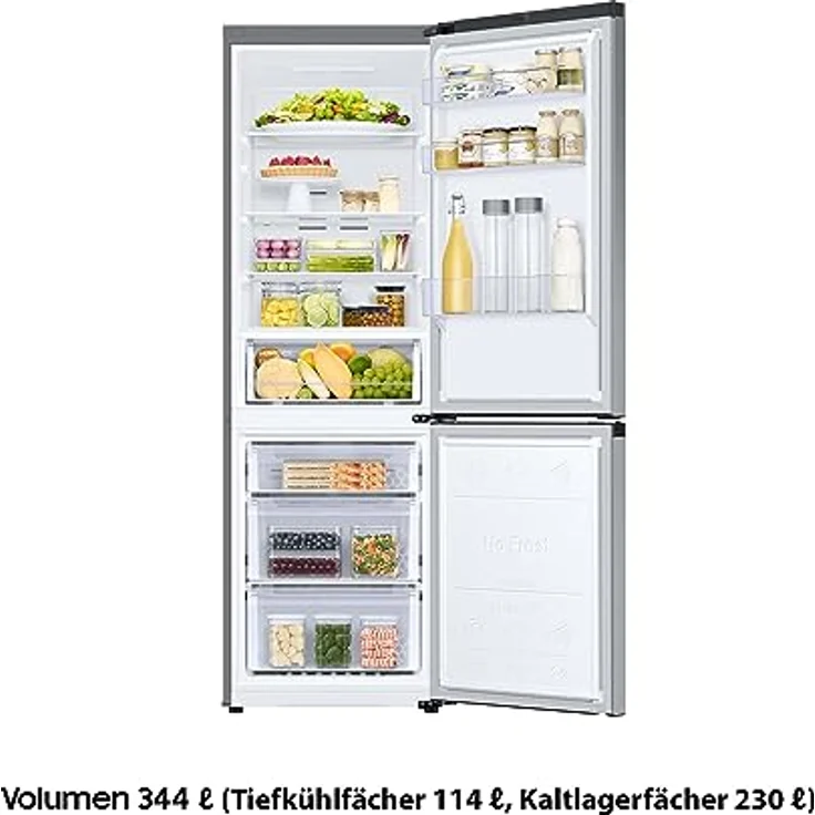 Samsung RL34C600CSA/EG Kühl-/Gefrierkombination, 185 cm, 344 ℓ Gesamtvolumen, 114 ℓ Gefrierteil, AI Energy Mode, No Frost+, SpaceMax, Edelstahl Look – Bild 4
