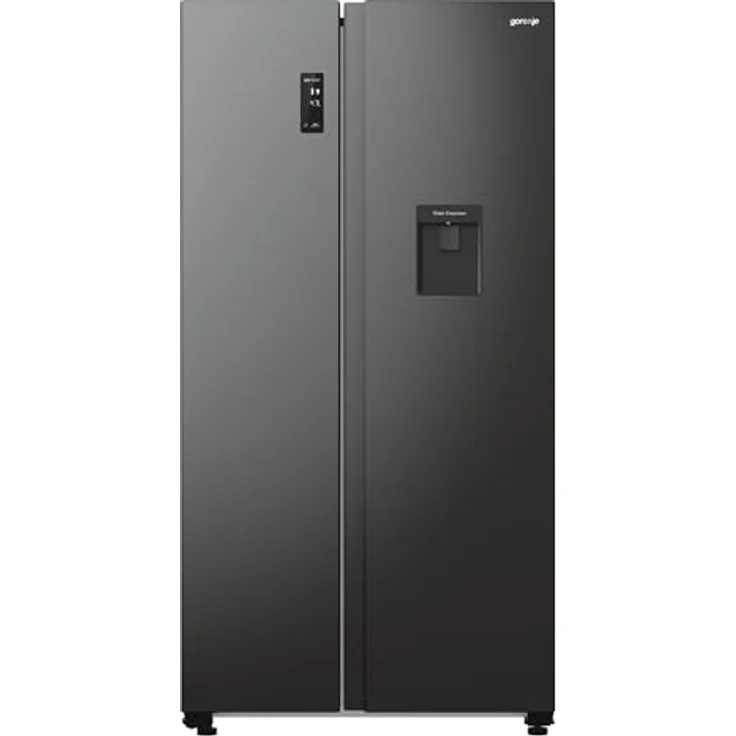 Gorenje NRR 9185 EABXLWD Side-by-Side-Kühlschrank, freistehend, schwarz, NoFrost, Breite 91 cm, Energieklasse E – Bild 2