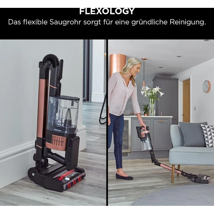 Shark Stratos Akku-Staubsauger IZ400DE, Clean Sense IQ, Flexology, PowerFins Plus, Roségold – Bild 5